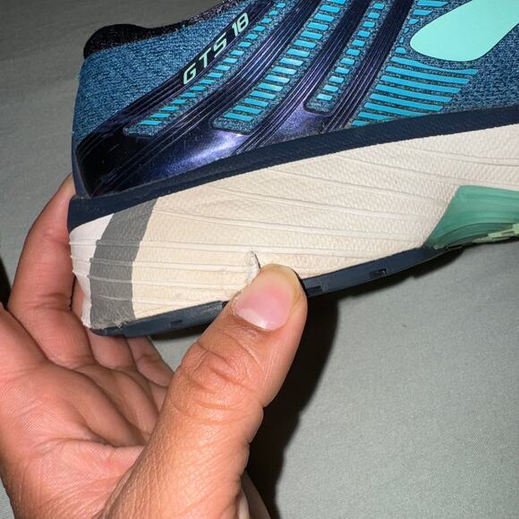 Brooks Adrenaline GTS 18 Blue Women's 9M Running Shoes 1202681B495 - Picture 6 of 10